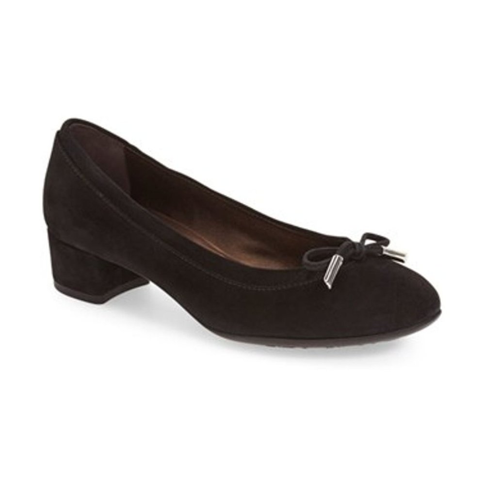 🆕 AGL Attilio Giusti Leombruni Kristin Block Heel Suede Pump Shoes 7.5